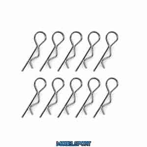 Corally C-35102 Body Clips 45° Bent Small Black