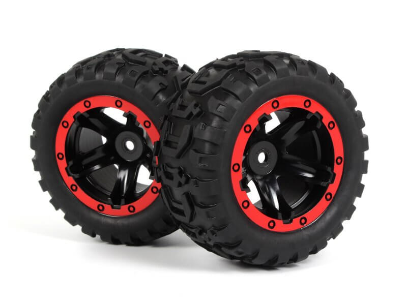 Blackzon 540194 Slyder MT Wheels Tires Assembled (Black Red) Blackzon 540194 Slyder MT Wheels/Tires Assembled (Black/Red)
