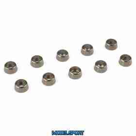 Team Corally - Aluminium Washer - for M2.5 Socket Head Screws - OD=7mm - Gun Metal - 10 pcs