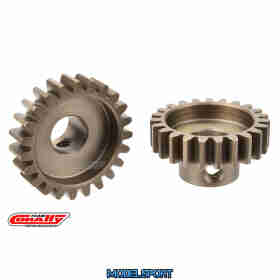 Team Corally - M1.0 Pinion – Short Wide Teeth – Hardened Steel - 22 Teeth - Shaft Dia. 8mm