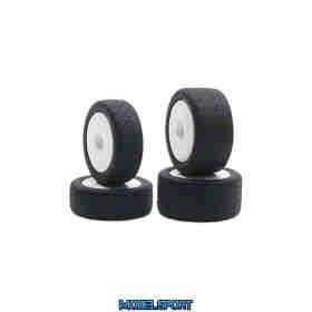 Carisma RC - GT24B WHITE WHEELS/TIRES MOUNTED