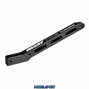 Team Corally - Chassis Brace Xtreme - Rear - Aluminum 7075 - Hard Anodised - Black - Made In Italy - fits SWB Chassis- 1pc