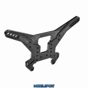 Team Corally - Shock Tower Xtreme - MTS Rear - Aluminum 7075 - 5mm - Hard Anodised - Black - Made In Italy