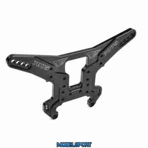 Team Corally - Shock Tower Xtreme - MTL Rear - Aluminum 7075 - 5mm - Hard Anodised - Black - Made In Italy