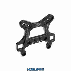 Team Corally - Shock Tower Xtreme - Front - Aluminum 7075 - 5mm - Hard Anodised - Black - Made In Italy