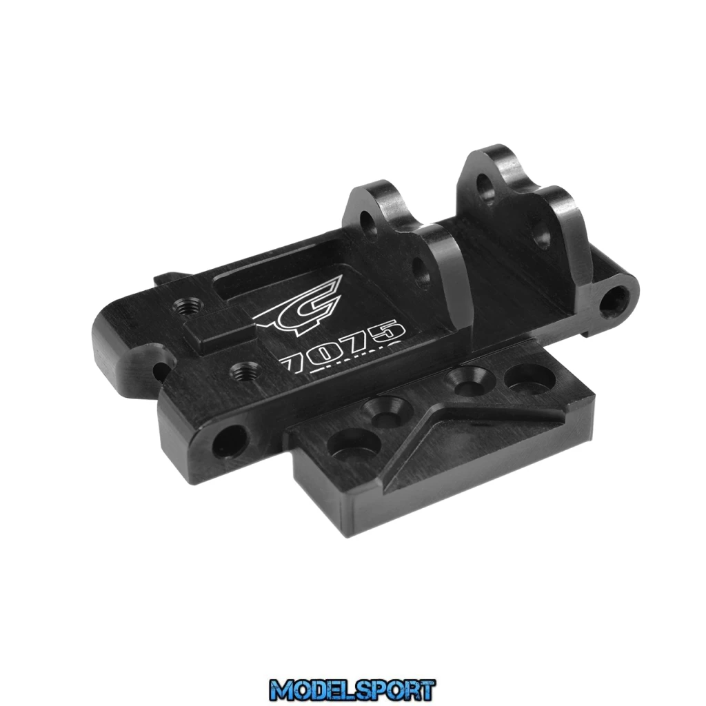 Team Corally - Center Diff Plate - Chassis Brace Holder - Aluminum 7075 - Black - Made in Italy - 1 Pc