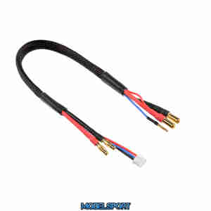 Team Corally - Charge/Balance Lead - 4mm Bullit Connector 2S - Charger 2S XH Connector - 2mm Bullit Connector - 14 AWG ULTRA V+ Silicone Wire - 30cm - 1 pc
