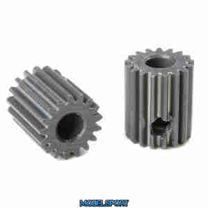 Team Corally - 64 DP Pinion - Short - Hard Anodised AL7075 - 17 Teeth - Shaft Dia. 3.17mm