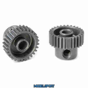 Team Corally - 64 DP Pinion - Short - Hard Anodised AL7075 - 28 Teeth - Shaft Dia. 3.17mm