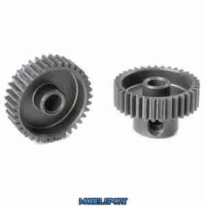 Team Corally - 64 DP Pinion - Short - Hard Anodised AL7075 - 35 Teeth - Shaft Dia. 3.17mm