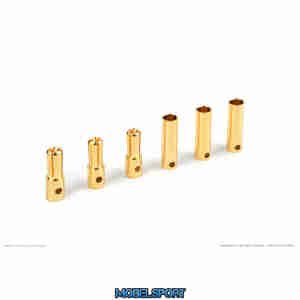 Castle Creations - Bullet Connectors 4.0mm - 3 pcs Male + 3 pcs Female