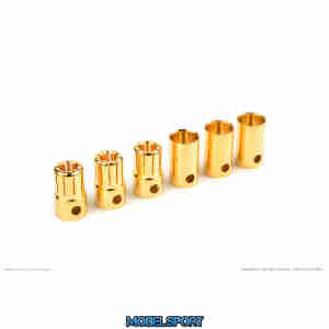 Castle Creations - Bullet Connectors 8.0mm - 3 pcs Male + 3 pcs Female