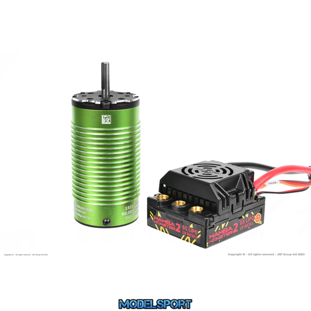 Castle Creations - MAMBA MONSTER 2 - Sensorless Car ESC Car ESC - 2-6S - w/ 1512-2650KV Sensored Motor - 1/8 Buggy 2-4S