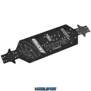 Team Corally - Chassis - MT G2 - Aluminum 7075 - 3mm - Hard Anodised - Black - Made In Italy