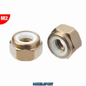 Team Corally - Aluminium Nylstop Nut - M2 - Gun Metal - 10 pcs