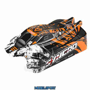 Team Corally - Polycarbonate Body - Syncro - Painted - Cut - Decals - Orange Color - 1 Pc