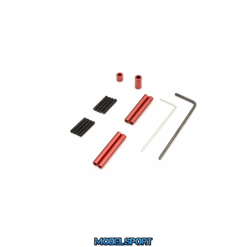 Aluminium red anodized Link Rod Set Mini-Z 4X4 MX01- WB 120mm