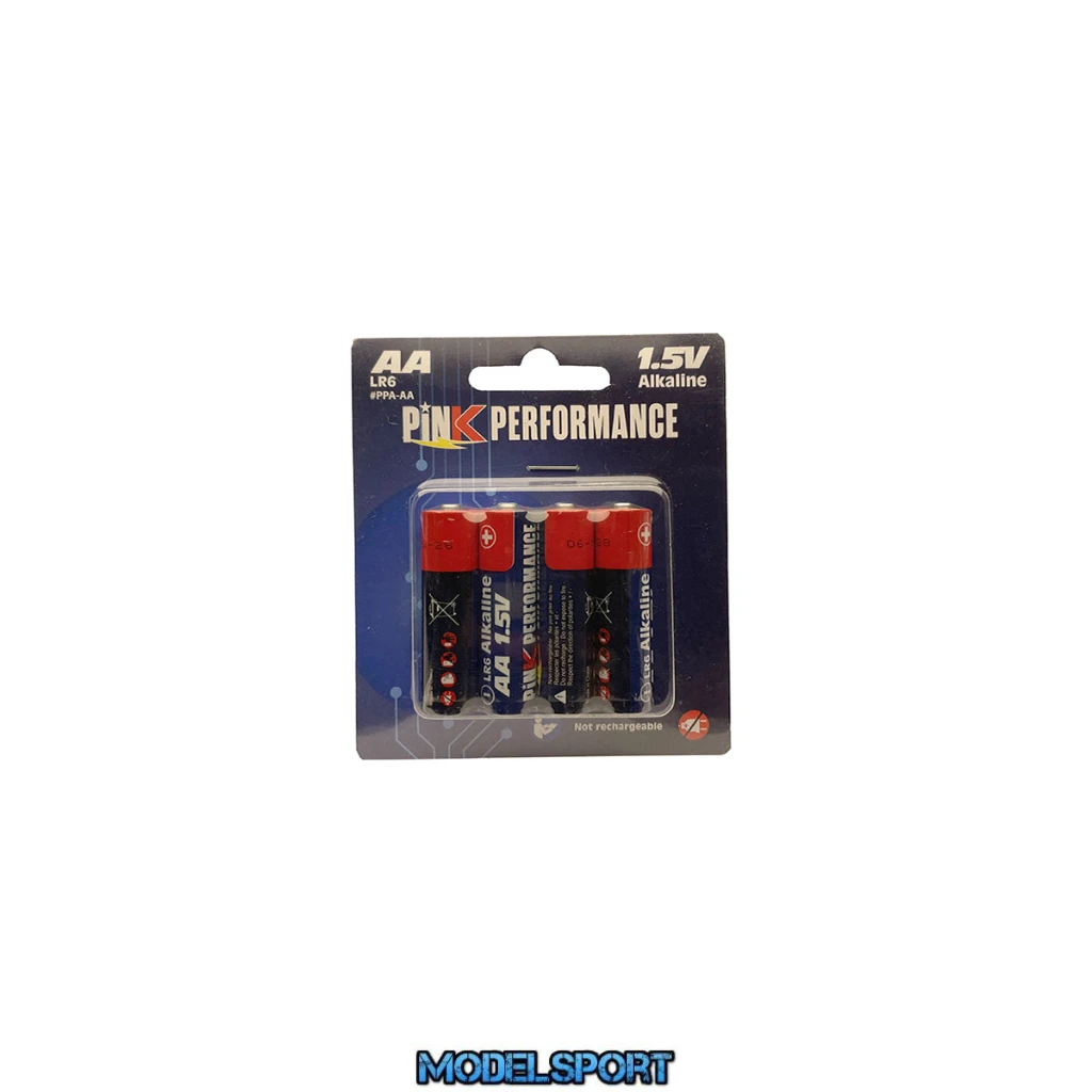 Pink Performance AA Alkaline 1.5V Tørbatteri (4 stk.)