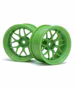 HPI 116532 Tech 7 Wheel Green 52X26X+9mm Offset (2Pcs)