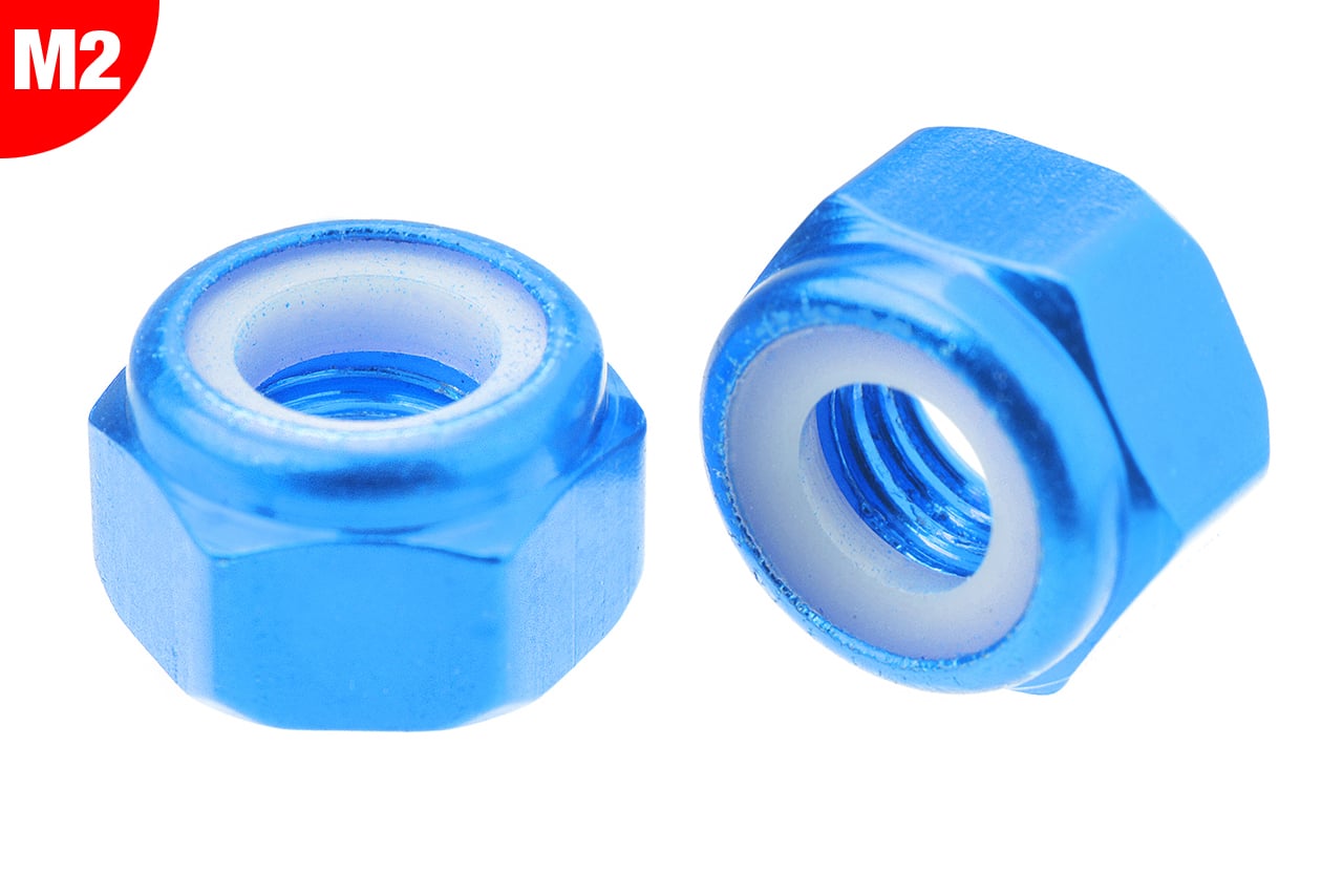 Team Corally Aluminium Nylstop Nut M2 Blue 10 pcs Team Corally Aluminium Nylstop Nut M2 Blue 10 pcs