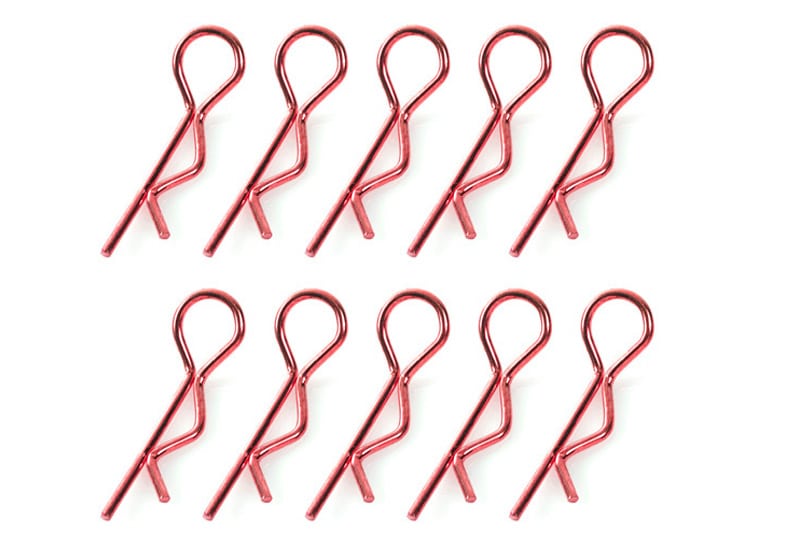 Team Corally Body Clips 45° Bent Large Red 10 pcs Team Corally Body Clips 45° Bent Large Red 10 pcs