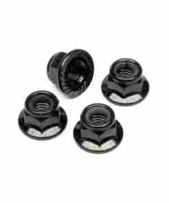 HPI Z682 Flanged Lock Nut M5 (Black/4Pcs)