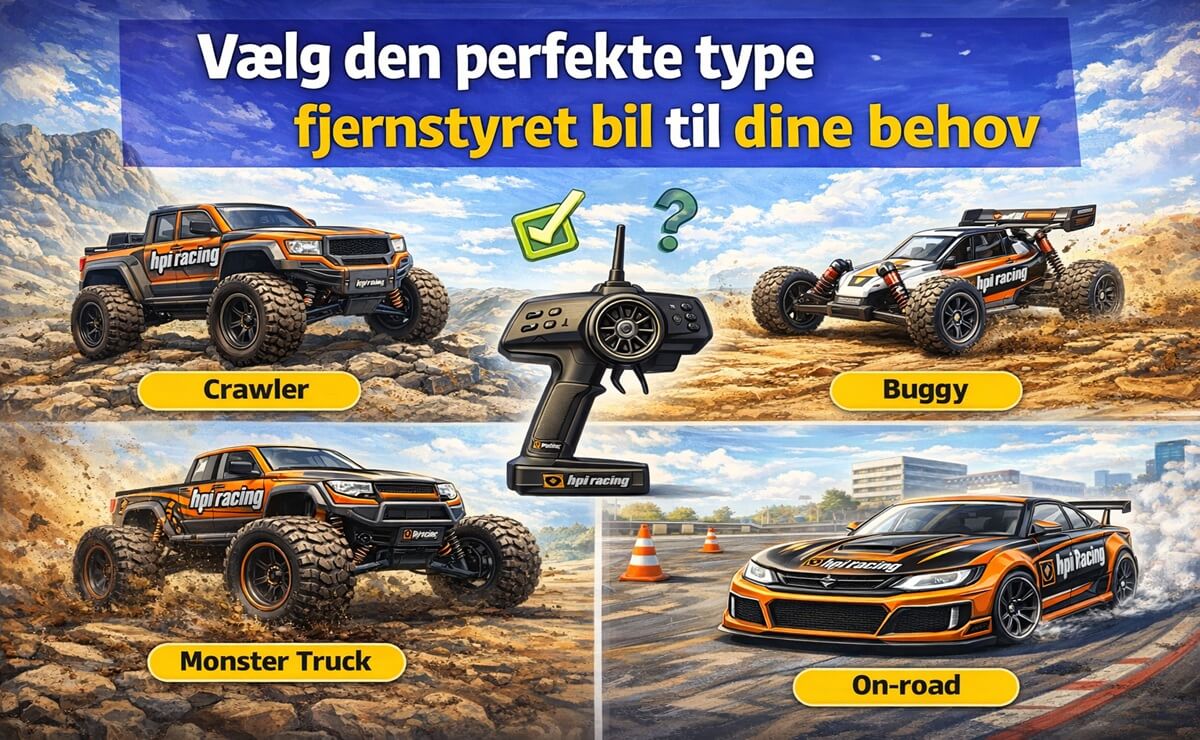 Vælg den perfekte type fjernstyret bil til dine behov